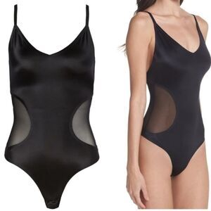 Sam Edelman Bonded Thong bodysuit in black